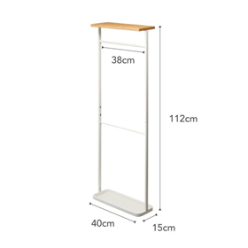 Afbeelding van Yamazaki Tower Hangende paraplubak met houten top - Wit
