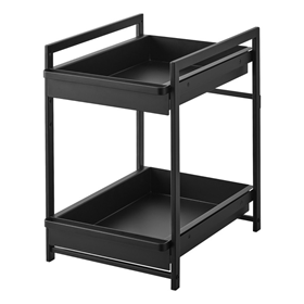 Afbeelding van Yamazaki Tower Keukenkast organizer 2-laags - Zwart