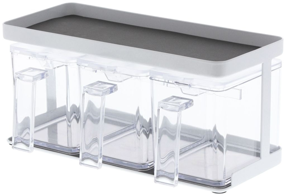 Product image 1 of Yamazaki Tower Kruidenrek met 3 opbergbakjes - Wit