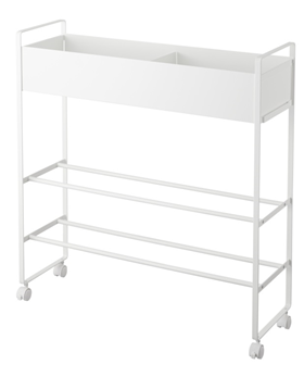 Afbeelding van Yamazaki Tower Opbergtrolley met bak - Wit