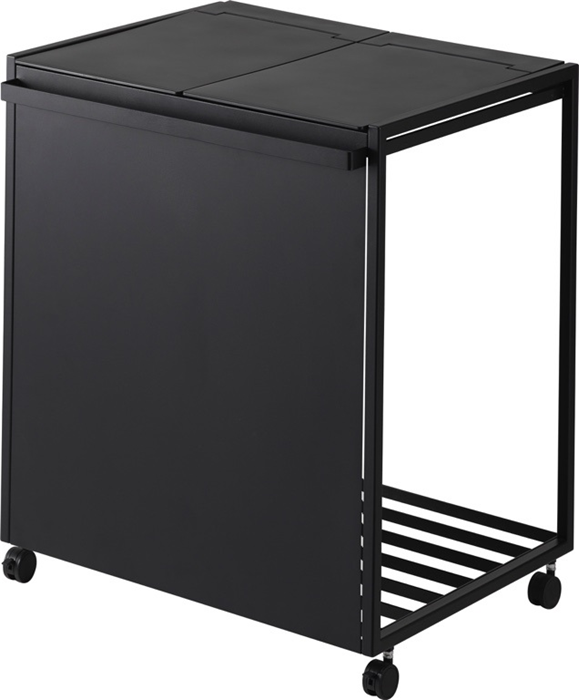 Product image 1 of Yamazaki Tower Prullenbak op wielen 2 compartimenten - Zwart