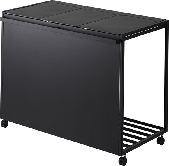 Product image 1 of Yamazaki Tower Prullenbak op wielen 3 compartimenten - Zwart